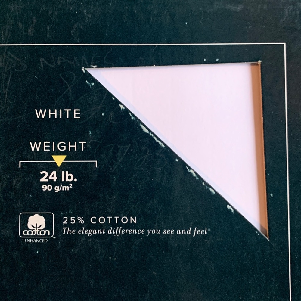 Southworth Antique Laid white paper. 8 1/2” x 11”. Open box. 60 sheets. - Picture 2 of 6